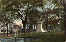 Statue of Commodore M.C. Perry, Touro Park Postcard