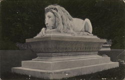 Ayer Lion Lowell, MA Postcard Postcard