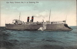 Car Ferry "Ontario No. 1" Postcard