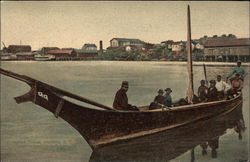 Indian Canoe Postcard