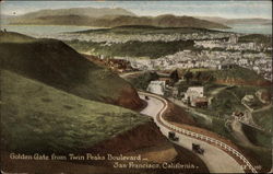 Golden Gate From Twin Peaks Boulevard Postcard