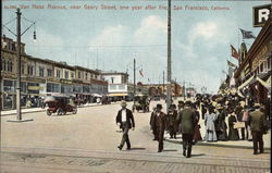 Van Ness Avenue, Near Geary Street, One Year After Fire San Francisco, CA Postcard Postcard