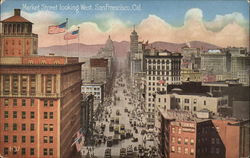 Market Street Looking West Postcard