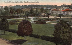 Hospital Grounds, Presidio San Francisco, CA Postcard Postcard