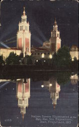 Italian Towers, Illuminated at the Pan-Pac Int. Exposition Postcard