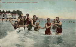 Bathing in the Pacific Capitola, CA Postcard Postcard