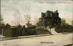 Residence W.I. Douglas Brockton, MA Postcard Postcard