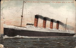 Turbine Steamer "Mauretania" Postcard