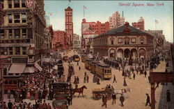 Street Scene, Herald Square New York, NY Postcard Postcard