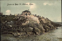 Scene at Ross Point Nahant, MA Postcard Postcard