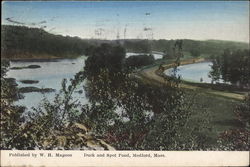 Duck and Spot Pond Medford, MA Postcard Postcard