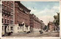 "The Gold Coast", Dormitories of Wealthy Students Cambridge, MA Postcard Postcard