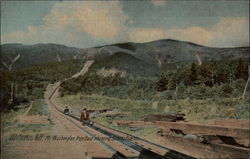 Mt. Washington from Base showing Sliding Boards White Mountains, NH Postcard Postcard