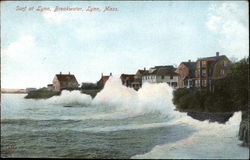 Surf at Lynn, Breakwater Postcard