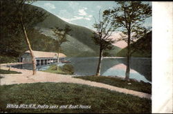 Profile Lake and Boat House Postcard