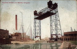 Halsted Street Lift Bridge Postcard