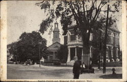 Baptist Church and Memorial Hall Andover, MA Postcard Postcard