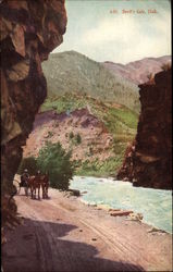 Road Along River, Devil's Gate Postcard