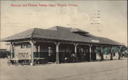 Maricopa and Phoenix Railway Depot Arizona Postcard Postcard