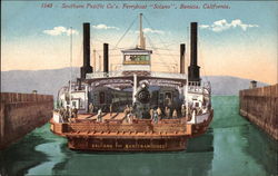 Southern Pacific Co's Ferryboat "Solano" Benicia, CA Postcard Postcard