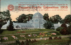 Conservatory at Golden Gate San Francisco, CA 1915 Panama-Pacific Exposition Postcard Postcard