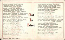 Out in Frisco San Francisco, CA Postcard Postcard