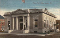 Post Office Lincoln, IL Postcard Postcard