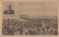 Graf Zeppelin and his airship Airships Postcard Postcard