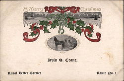 A Merry Christmas Postcard Postcard