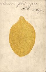 A yellow lemon Fruit Postcard Postcard