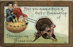 May you always have a happy combination of Thanksgiving Blessings Postcard