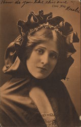 Portrait of Young Woman - Edna May Women Postcard Postcard