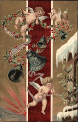 Christmas Cherubs Postcard