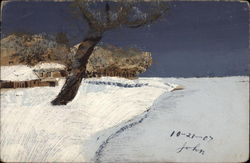 Winter scenery (painting) Postcard