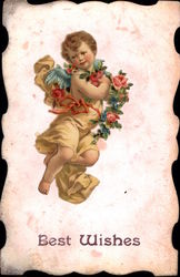 Cherub with Flowers Postcard