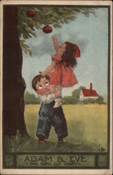 Adam and Eve, the same old story Children Postcard Postcard