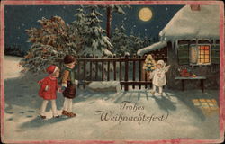 Frohes Weihnachtesfest - Merry Christmas Children Postcard Postcard