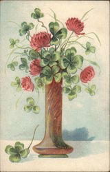 Flowers and clover in a vase Postcard