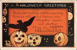 Halloween Greetings Postcard