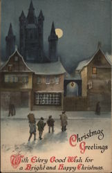 Christmas Greetings Postcard Postcard