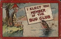 I elect you member of the bug club Postcard