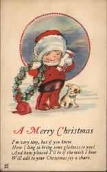 A Merry Christmas Children Postcard Postcard