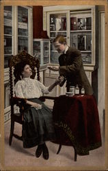 Doctor Taking a Patient's Pulse Postcard