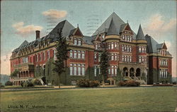 View of Masonic Home in Utica, NY Postcard