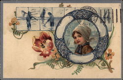 Dutch Girl in a Wreath Postcard