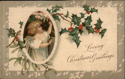 Loving Christmas Greetings Children Postcard Postcard