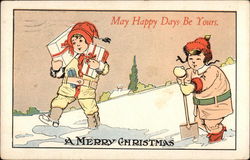 A Merry Christmas: May Happy Days Be Yours Postcard