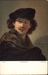 Rembrandt self portrait 1634 Postcard