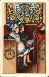 Christmas Church Service Postcard Postcard