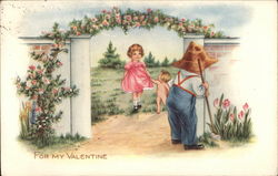 For My Valentine Children Postcard Postcard